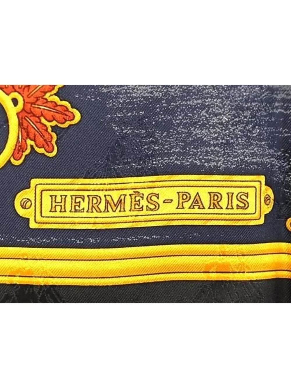 Hermes Joiesd' Hiver Winter Carre 90 Silk 100% Large Scarf Shawl Navy - Picture 4 of 5